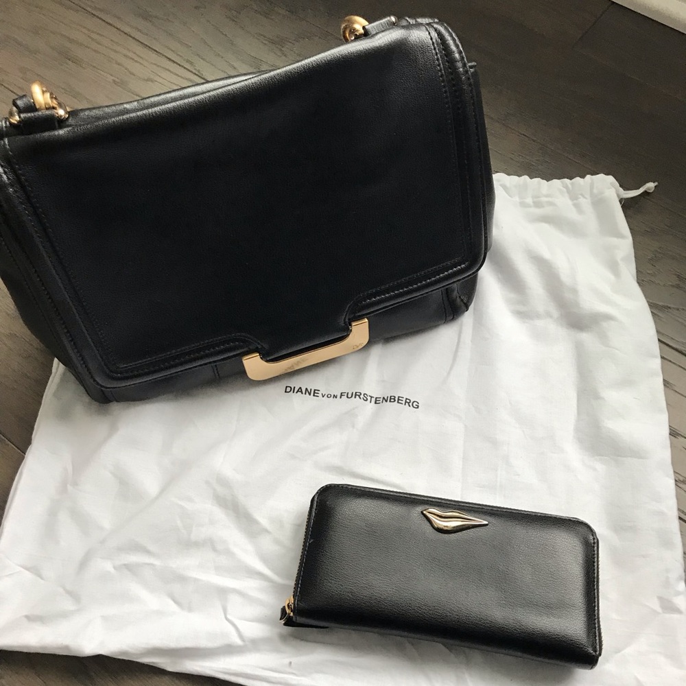DVF bag and matching wallet